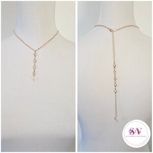 Gold chain body accessory with gemstone Decor
